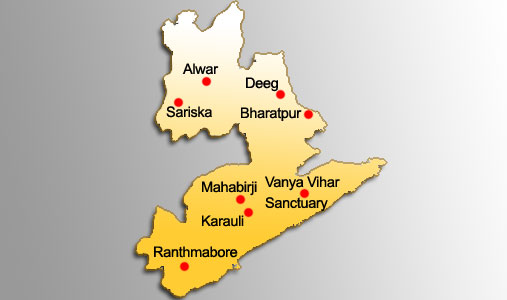 Rajasthan - Brij Mewar Circuit Map