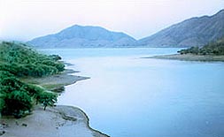 View of Lake Jaisamand from Jaisamand Island Resort, Udaipur